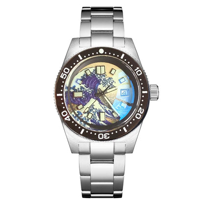 Tandorio 41mm 62MAS Automatic Diver's Watch – NH35A, 300M Water Resistance, Ceramic Bezel, Green Lume, Sapphire Glass