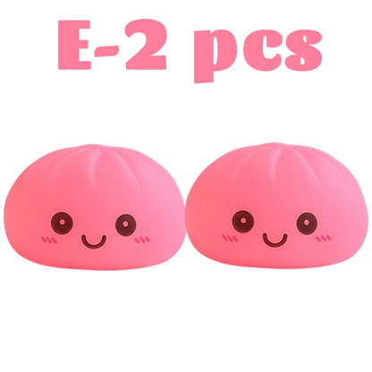 2027 Kawaii Dumpling Night Light - Cute Glowing Dumpling Steamer Desktop Ornament and Gift Decor