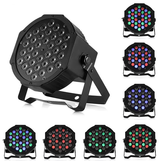 36W RGB LED Stage Light - Professional DMX512 Voice Control Disco Light for KTV Bar Party DJ, Decorative Effect Projector