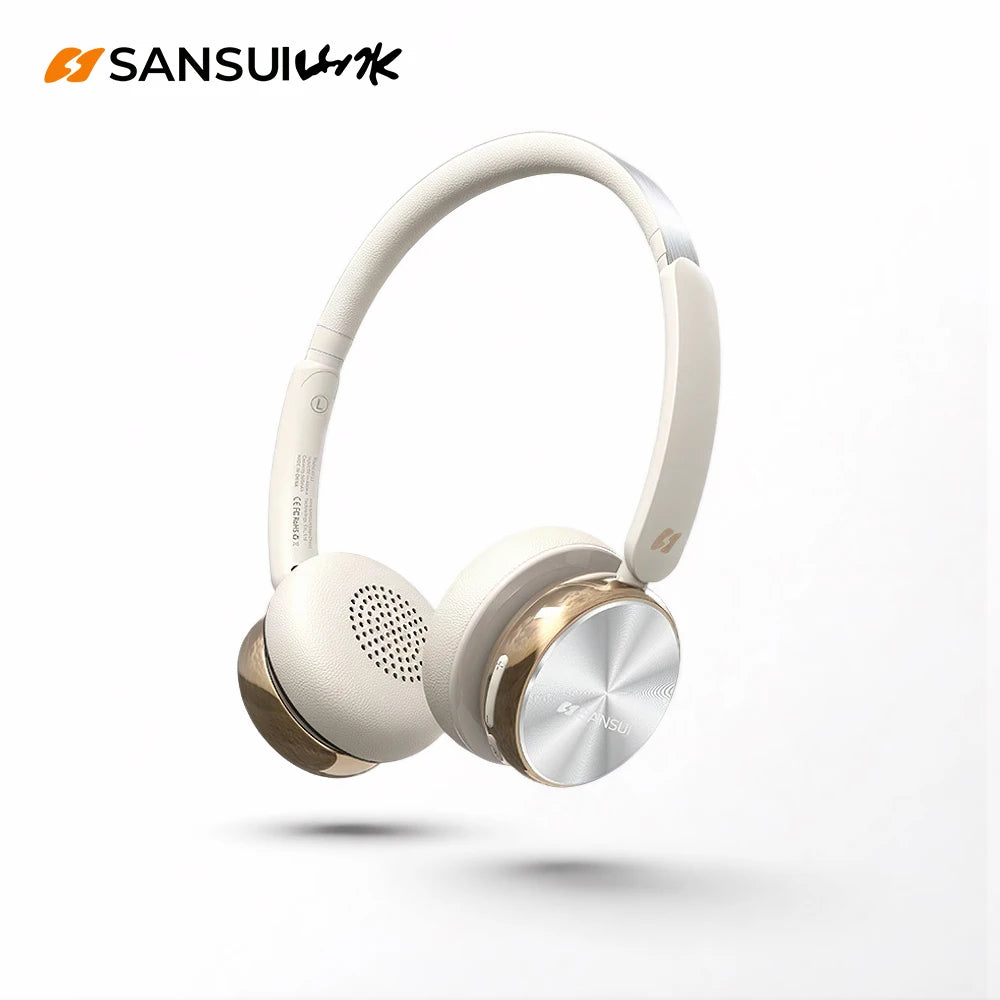 Sansui DT11 ANC Wireless Bluetooth 5.4 Headphones – Over-Ear Retro Earphones with 45dB Noise Reduction & 50H Playtime