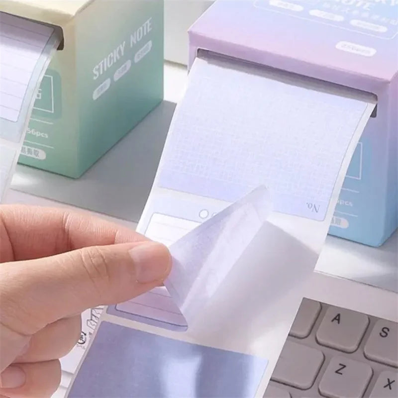 256 Sheets Pull-Out Sticky Notes Roll Tape – Self-Adhesive Memo Pads Sticker Labels for Writing, Noting & Office Organization