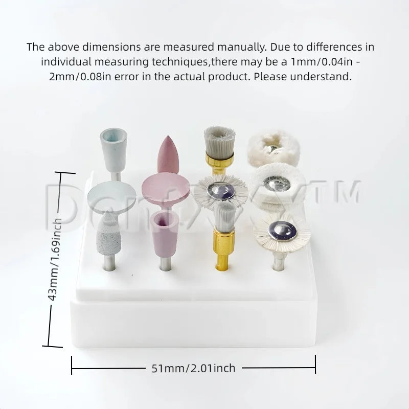 12-Piece Silicone & Brush Polishing Head Set - High-Gloss Grinding & Polishing Kit