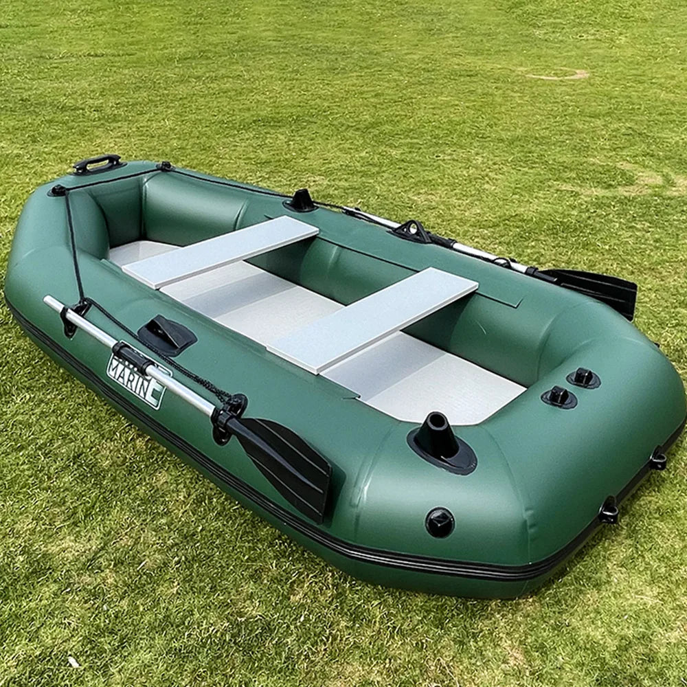 Savagemarine PVC Inflatable Belly Boat – River Fishing Kayak with Outboard Engine Mount, Lure Fishing Raft Boat