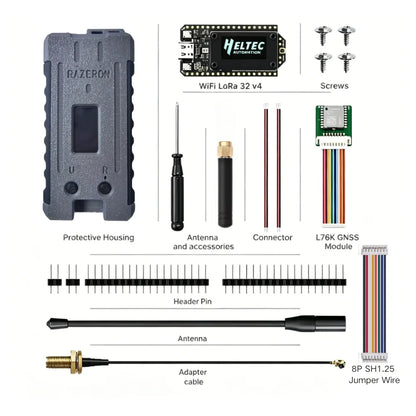 Meshtastic MeshCore Heltec V4 Enclosure Case - 863–928MHz LoRa IoT Node Housing with WiFi, BLE & GPS Support