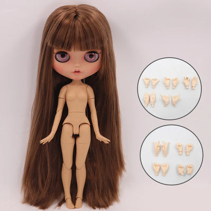 ICY DBS Blyth Doll – 1/6 Joint Body BJD Anime Girl with Tan Skin, Matte Face & Pouting Mouth OOAK OB24