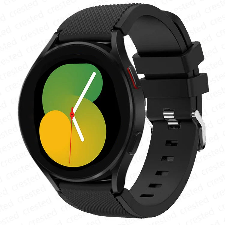 20mm/22mm Silicone Watch Strap for Samsung Galaxy Watches - Replacement Bracelet for Galaxy Watch 4, 5, 5 Pro, 6 Classic, 46mm, Watch 3, Active 2, S3 & S2