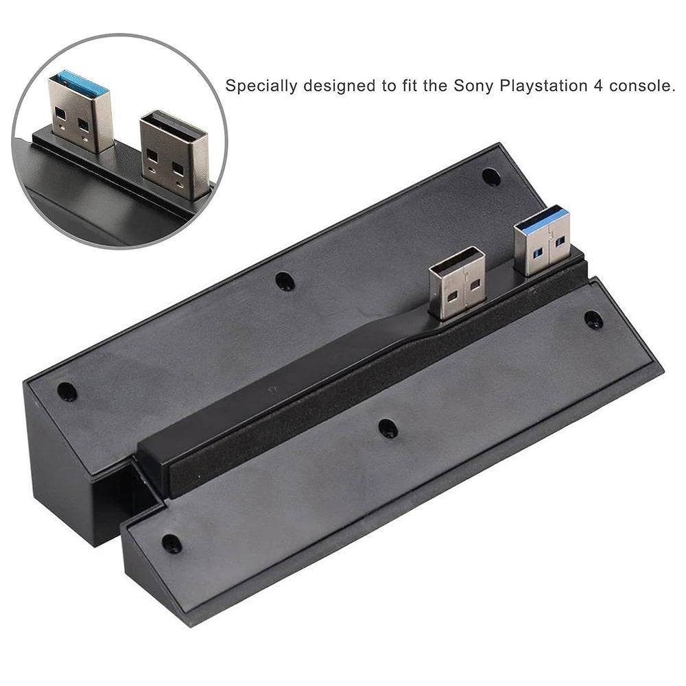 5-Port USB Hub for PS4 Gaming Console – High-Speed USB 3.0 Expansion Adapter (Not for PS4 Slim/Pro)