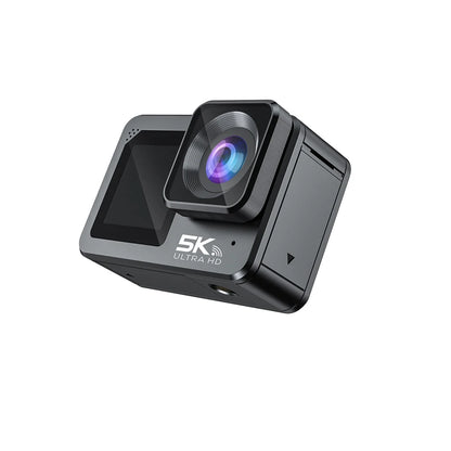 F6W Action Camera — 5K/4K60FPS, 48MP, 2.2" Touch LCD, EIS, Dual Screen, Wi-Fi, 170° Waterproof 30M, 8X Zoom Sports Camera with Wireless Mic