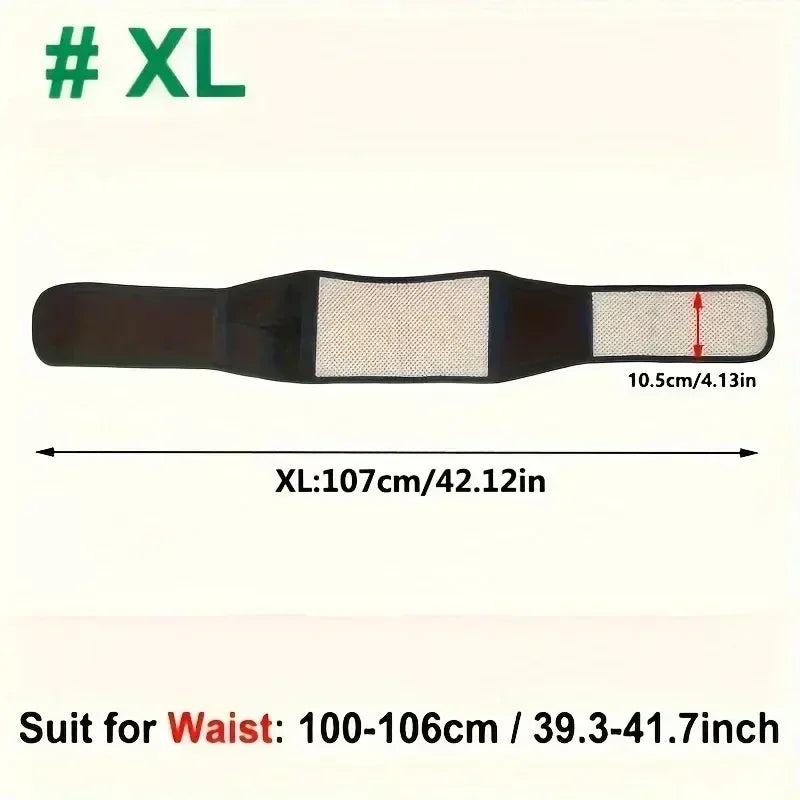 Self-Heating Lower Back Support Belt - Magnetic Lumbar Waist Brace for Everyday Support