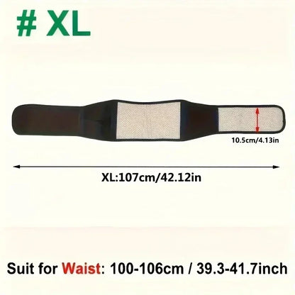Self-Heating Lower Back Support Belt - Magnetic Lumbar Waist Brace for Everyday Support