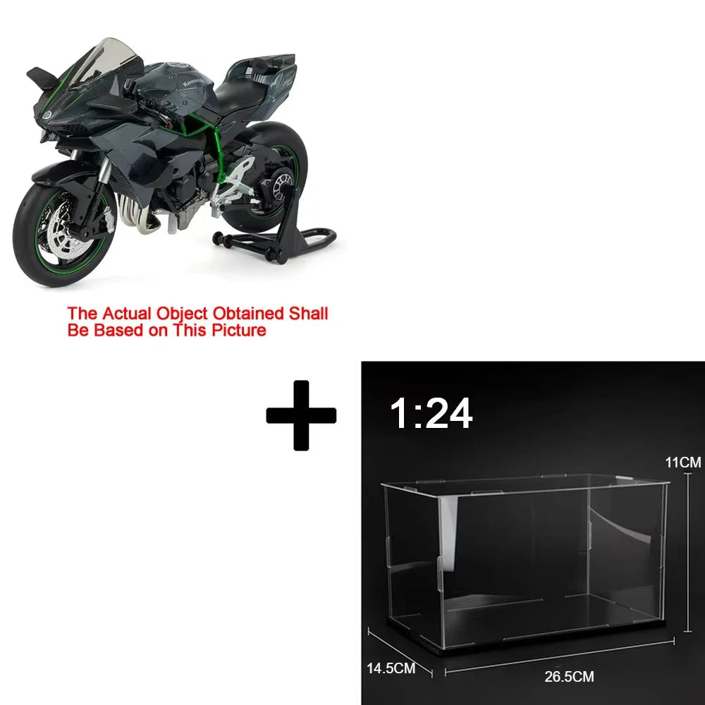 1:12 S1000RR Model Motorcycle – Kawasaki Ninja H2R Alloy Diecast Toy with Sound, Light & Shock Absorption, Perfect Gift for Boys