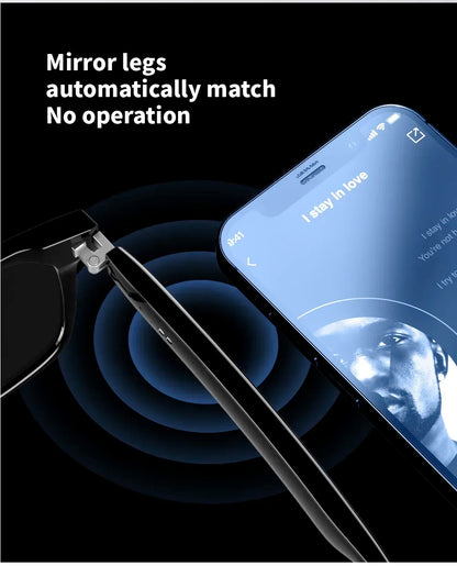 Hiwego Camera Smart Music Sunglasses – Wireless Bluetooth Headset with HIFI Sound, Earphones, Hands-Free Call & Driving Glasses