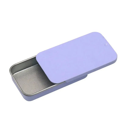 Metal Rectangular Mini Tin Box – Hinged Push-Top Candy, Pill & Small Storage Container