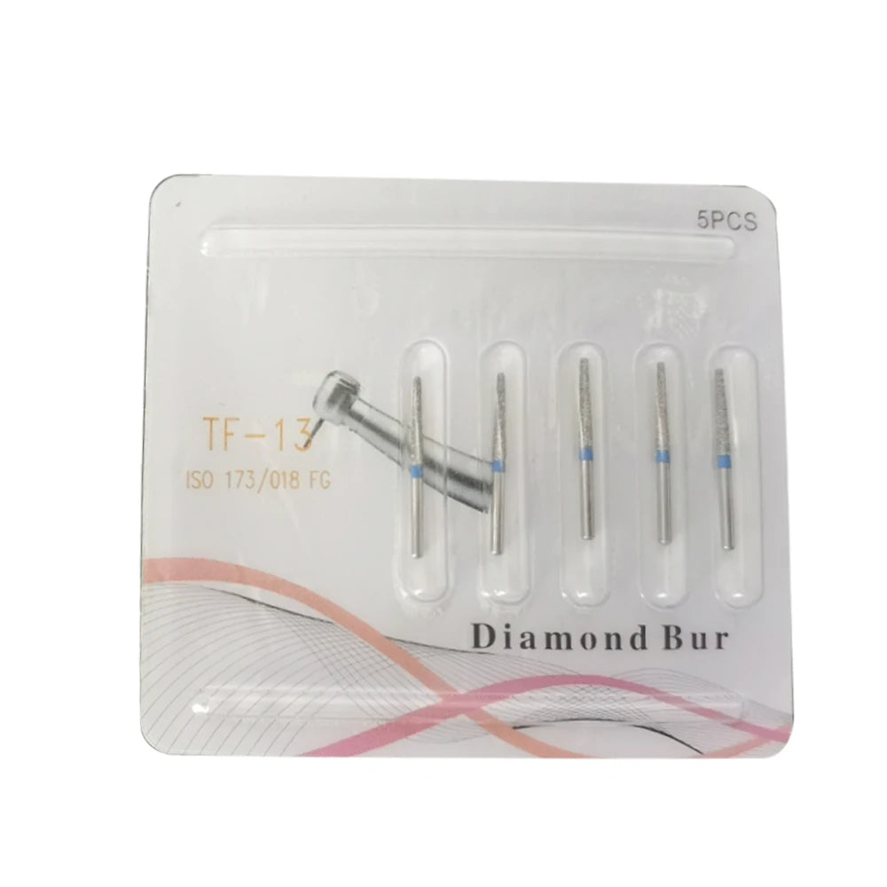 5pcs FG Dia 1.6mm Dental Drills – High-Speed Handpiece Diamond Burs for Teeth Whitening