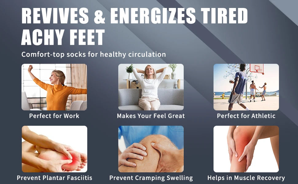 3 Pairs Compression Socks 30 mmHg — S-XXL Medical Socks for Edema, Diabetes & Varicose Veins