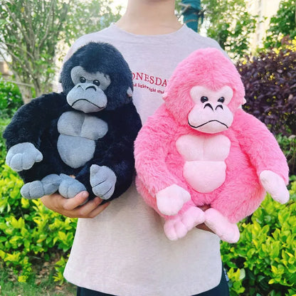 Cartoon Gorilla Plush Toy — Soft Chimpanzee Monkey Stuffed Doll for Room Decor & Birthday Gift