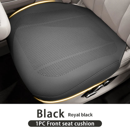 Universal Leather Car Seat Cushion - Breathable Perforated Four-Season Seat Cover