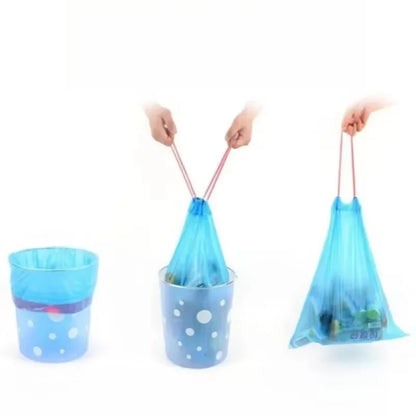 Thickened Drawstring Garbage Bags – Heavy Duty Leak-Proof Kitchen & Bathroom Trash Can Liners 10kg Capacity Storage Bags