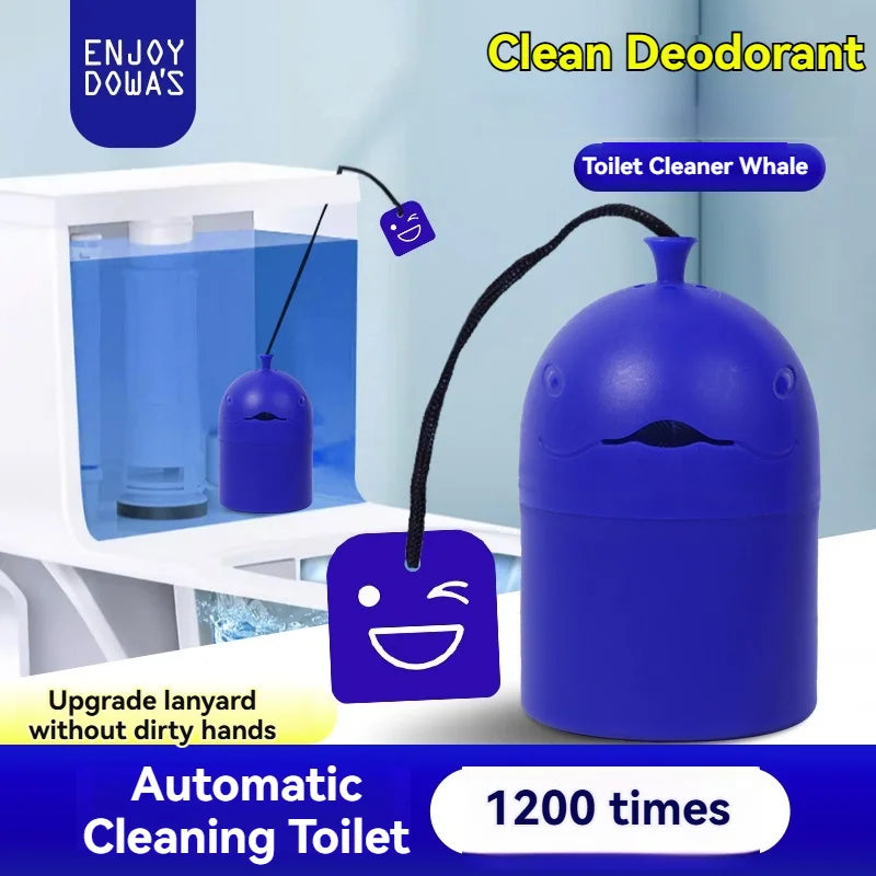 Automatic Toilet Cleaner Gel – Portable Whale-Shaped Slow-Release Toilet Bowl Cleaning Gel, 150g Bottle