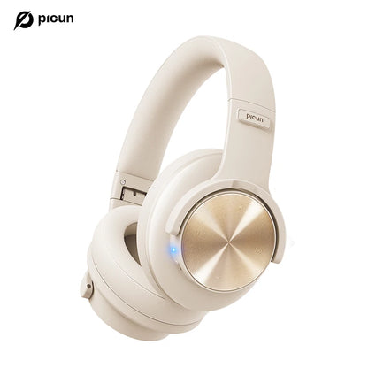 Picun B8 Bluetooth Headphones - 120H Playtime, Wireless Over-Ear Headset, 3EQ Mode, Low Latency, Hands-Free Calls