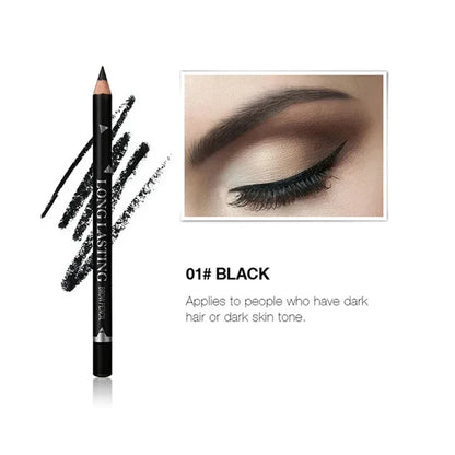 12-Pcs Waterproof Eyebrow Pencil Set – Precise Long-Lasting Brow Definer in Black, Blonde & Brown Makeup