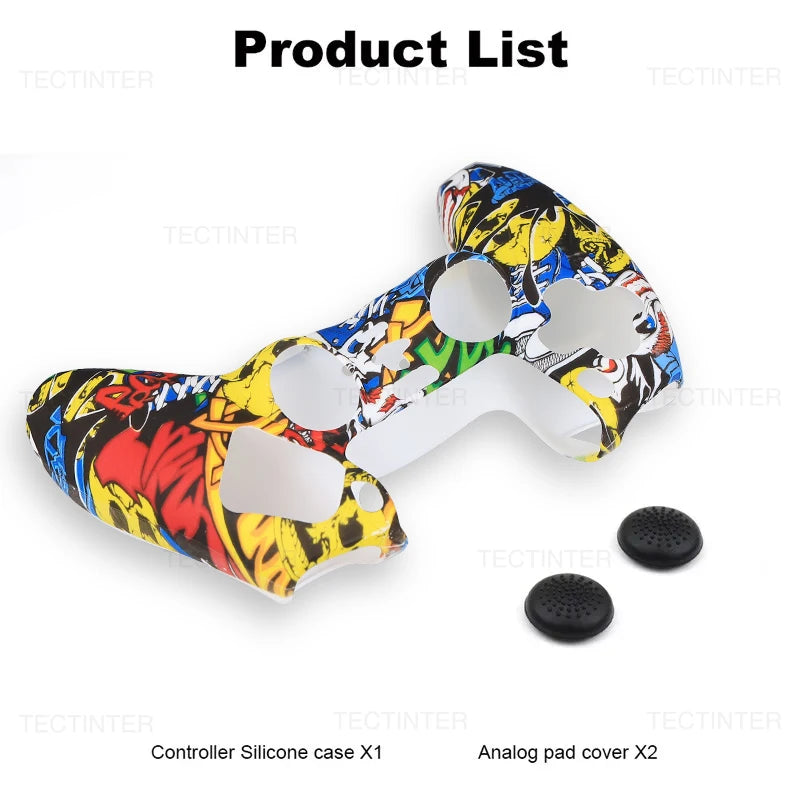 Protective Silicone Cover for PS5 Controller – Anti-Slip Skin Case with Thumb Grips for PS5 Slim Gamepad