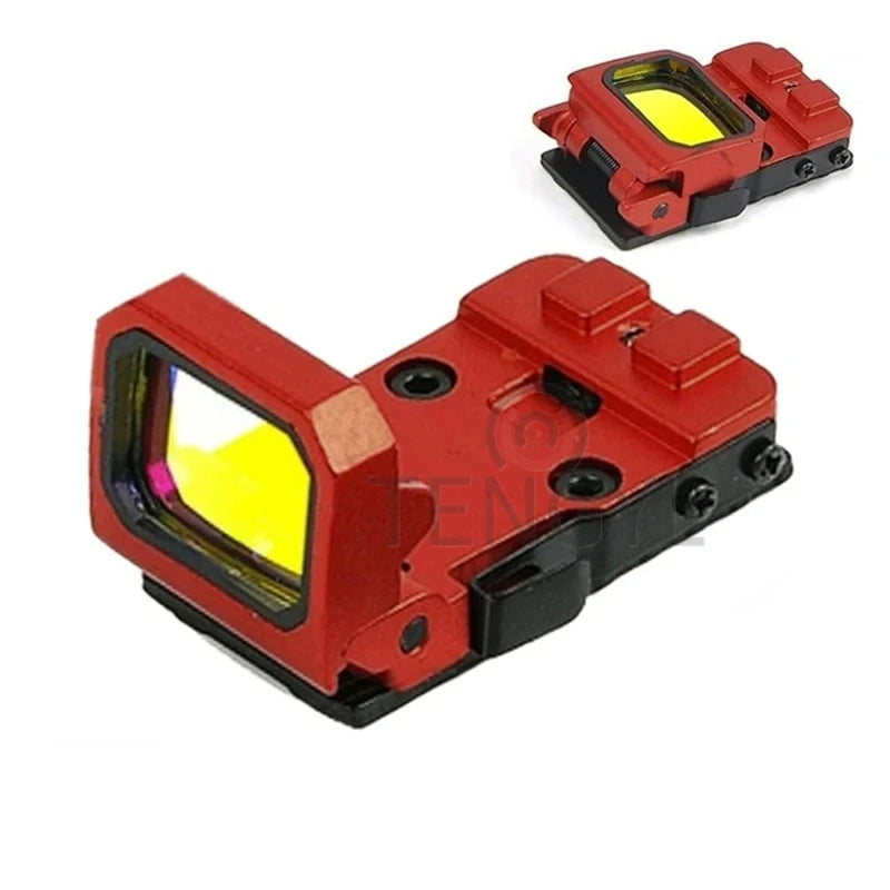 Mini Red Dot Sight - Flip Up Compact Reflex Optic Scope with 20mm 1913 Mount for Glock MOS Pistols & Hunting Rifles