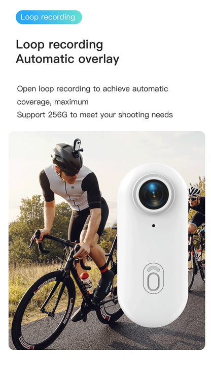4K Bodycam Action Camera — Mini Full HD Sports Bike & Motorcycle Helmet/Handlebar Camera with WiFi and Long-Lasting Battery