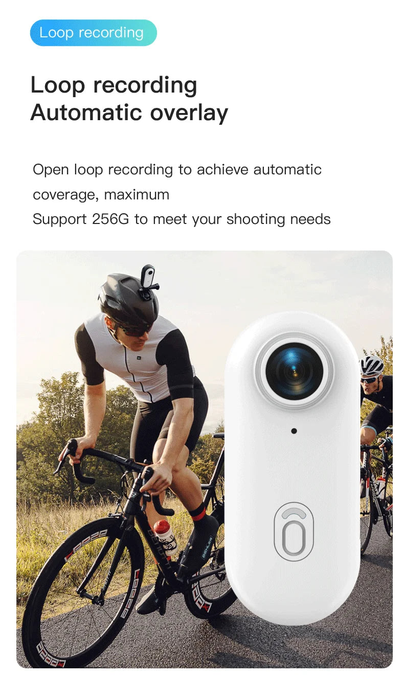Pocket 4K Mini Magnetic Camera – Wearable Waterproof WiFi Cam for Cycling, Vlogging & Home Use