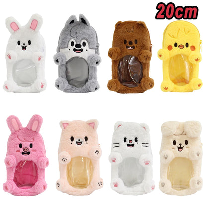 310style Skzoo Plush Pencil Case – Kawaii Kpop Stray Wolf Stuffed Animal Toy, Cartoon Plush Doll for Kids Gift