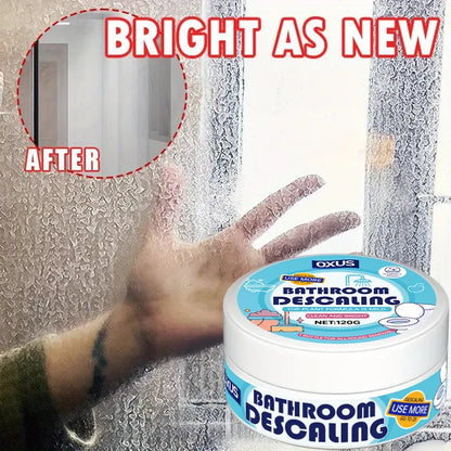 Bathroom Glass Polish Gel - Hard Water Stain and Limescale Remover for Shower Doors, Tiles, and Stainless Steel Surfaces