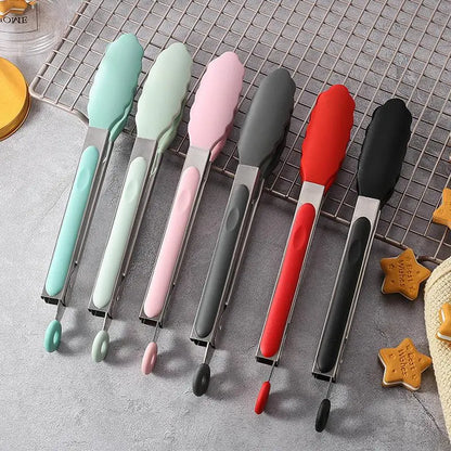Versatile Non-Slip Food Grade Silicone Tong for BBQ & Kitchen - Creative Bread Serving Tool with a Secure Grip