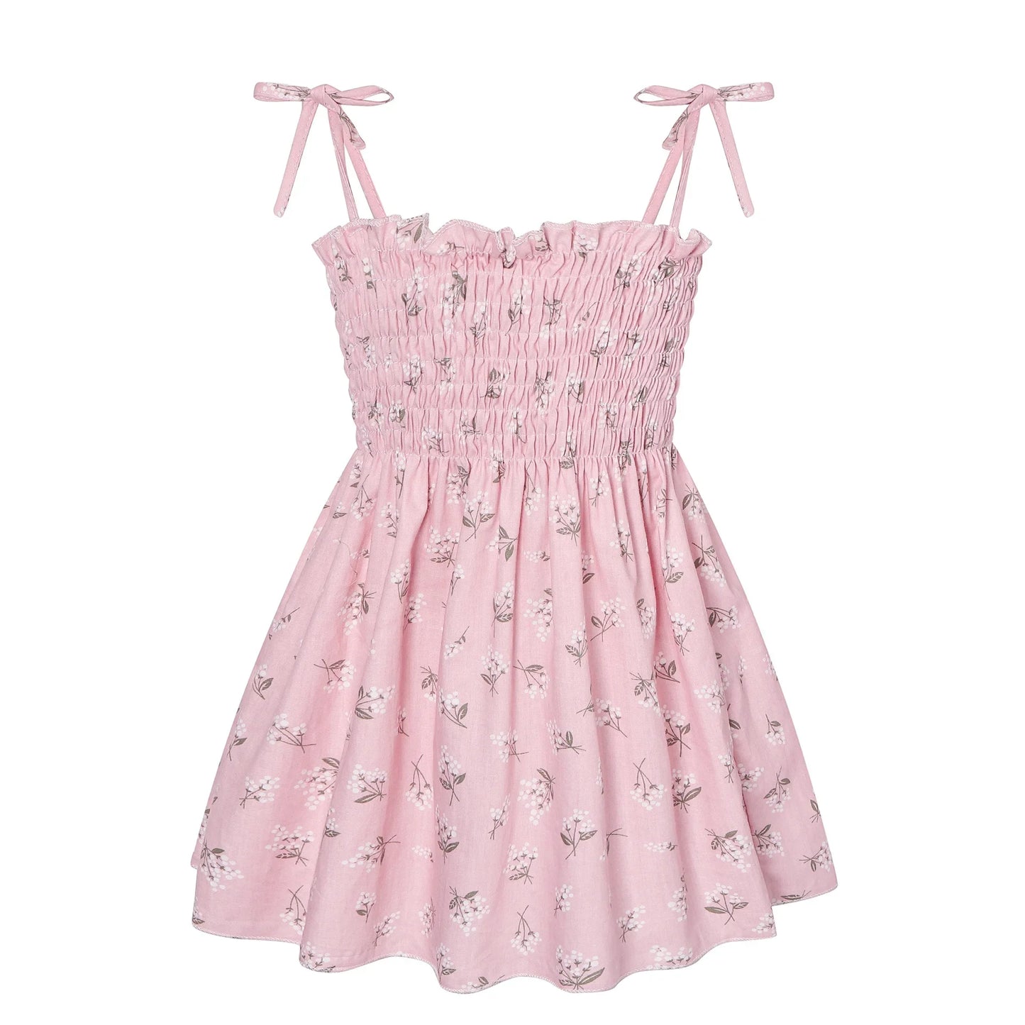 Summer Girls Princess Beach Dress – Strapless Floral Sleeveless Party & Casual Toddler Dress for Ages 1-6 Years
