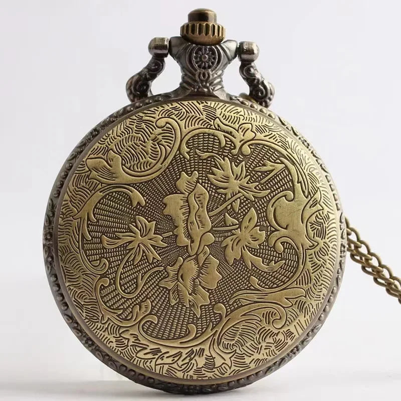 One Piece Anime Pocket Watch – Vintage Bronze Fashion Toy for Kids, Birthday Gift