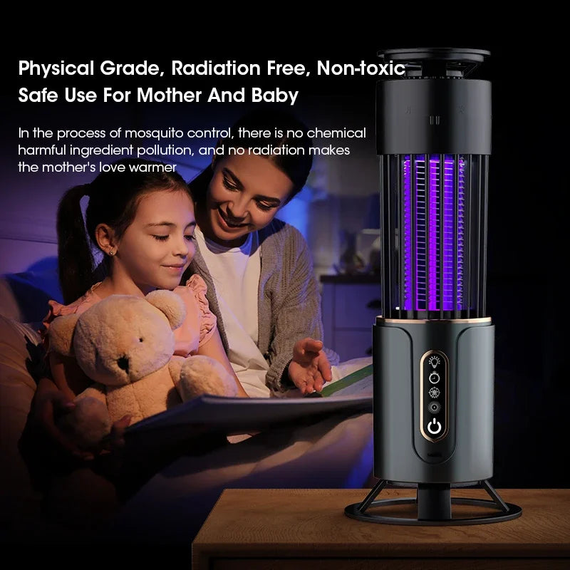 Mosquito Killer Lamp & USB Camping Lantern — Electric Insect Fly Trap with Timing Function for Outdoor Repellent