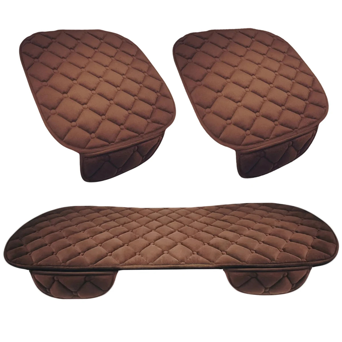 Plush Car Seat Cover - Soft Anti-Slip Universal Seat Cushion Protector