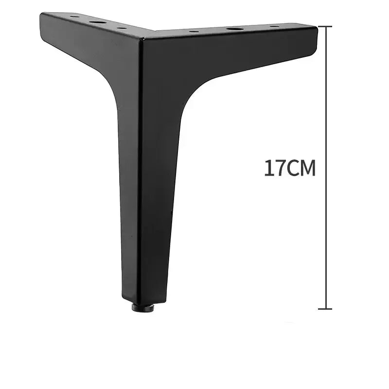 4Pcs Modern Metal Furniture Legs – Gold & Black Iron Sofa Feet for Table, Bed, Chair, Desk & Cabinet