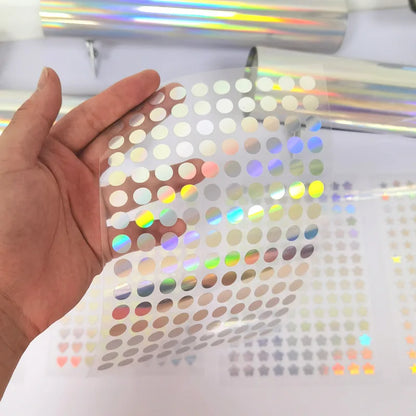 Self-Adhesive Laser Engraved Heart Decorative Paper Stickers