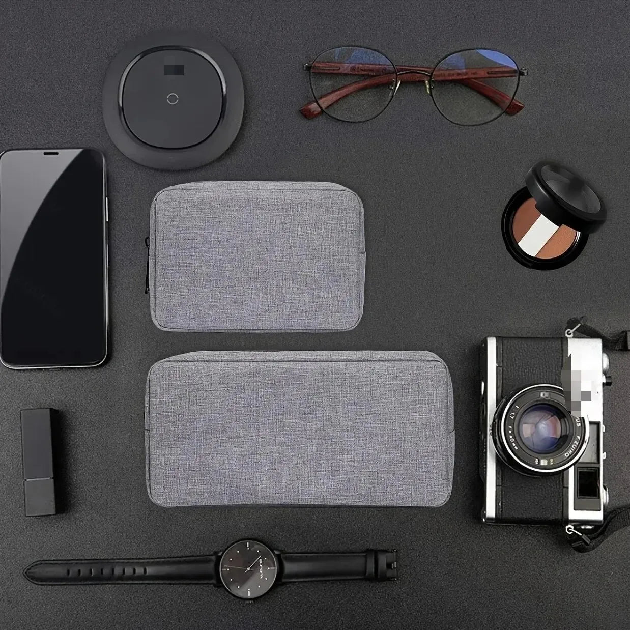 Digital Portable Organizer Case – Travel Storage Bag for Headphones, Chargers, USB Cables & Accessories