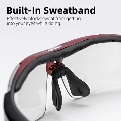 ROCKBROS Cycling Sunglasses — Polarized Photochromic MTB Sports Goggles with 5/3 Lenses