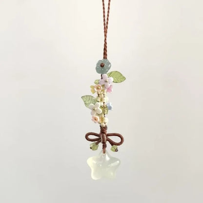 Ice Crystal Star Flower Pendant - Sweet Transparent Mobile Phone & Bag Charm Accessory