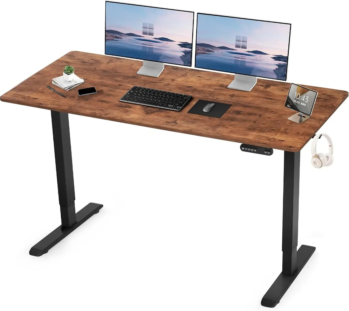 72 x 30 Inches Electric Standing Desk – Adjustable Height Stand-Up Workstation for Home or Office