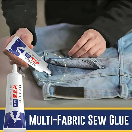 Fabric Glue Quick-Dry Adhesive — Clear Waterproof Strong Glue for DIY Cloth, Fiber, Jewelry, Crafts, and Leather Patching