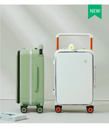 Mixi 20" Wide Handle Carry-On Suitcase — New Design Travel Trolley with Aluminum Frame, Unisex PC Luggage M9275