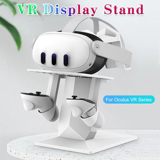 VR Stand Display Holder & Controller for Meta Quest 3/Pro, Oculus Quest 2 – Rechargeable Display Stand