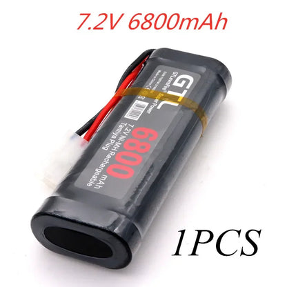 New 7.2V 6800mAh NiMH Battery Pack – Rechargeable Power for RC Cars, Trucks & Tanks