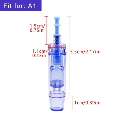 10PCS Dermapen Nano Needle Cartridges - Disposable Microneedling Replacement Tips for A1 Pen Devices