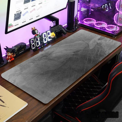900x400mm XXL Large Desk Mouse Pad – Grey Gaming Keyboard Mat with Overlock Edge, Anti-Slip Computer Desk Mat Accessories