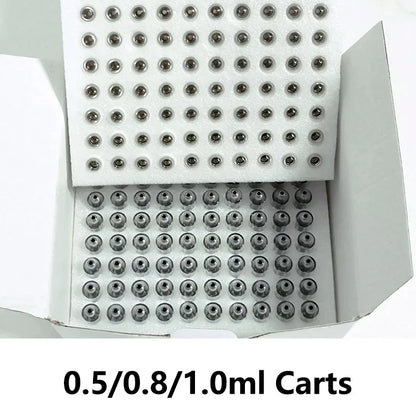 50pcs Cookies 510 Cartridges – White Plastic Tubes with Packing Box & Labels