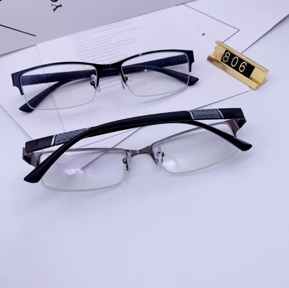 New Half Metal Frame Nearsighted Glasses Unisex Prescription Myopia 0 -0.5 -1 -1.5 -2 -2.5 -3 -4 -5 -6 Unisex óculos de leitura